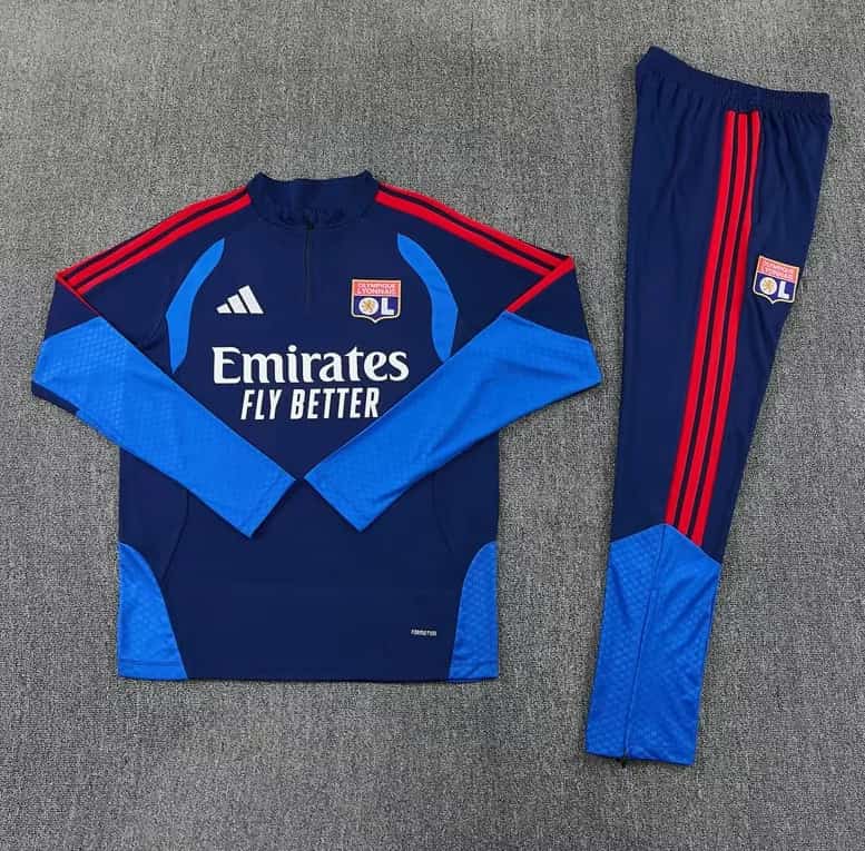 AAA(Thailand) Lyon 26/27 Dark Blue Soccer Tracksuit