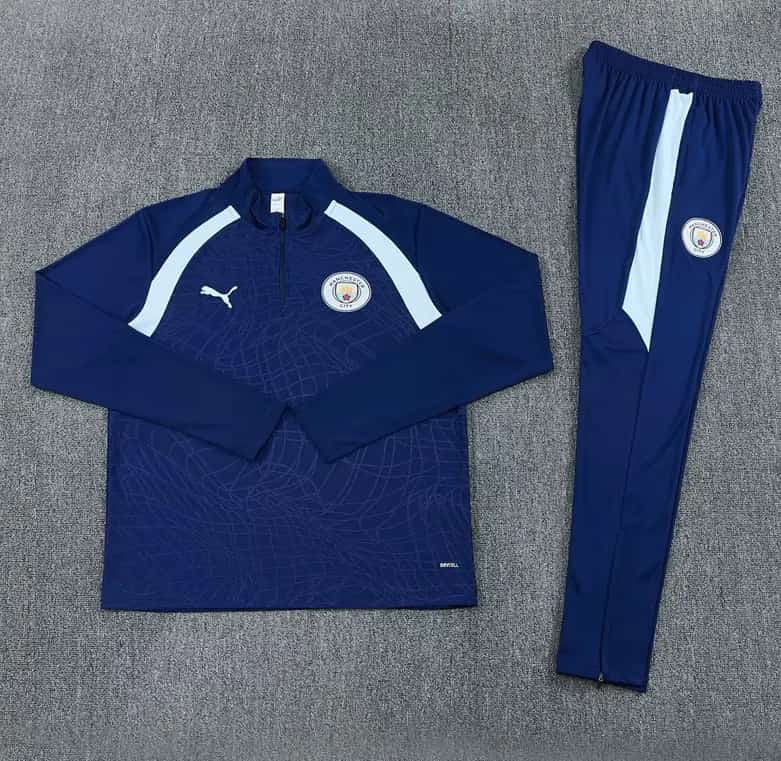 AAA(Thailand) Manchester City 26/27 Dark Blue Soccer Tracksuit AAA(Thailand) Manchester City 26/27 Dark Blue Soccer Tracksuit