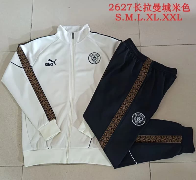 AAA(Thailand) Manchester City 26/27 White Soccer Tracksuit AAA(Thailand) Manchester City 26/27 White Soccer Tracksuit
