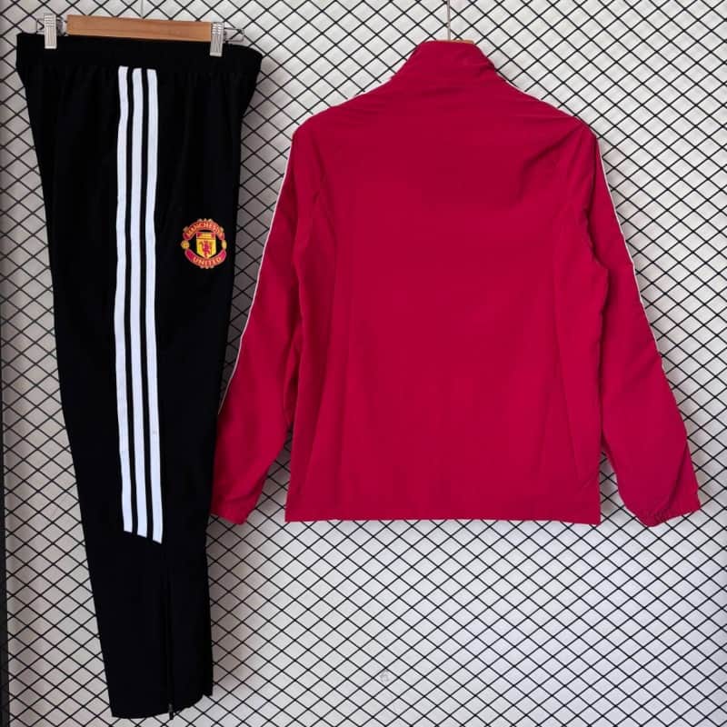 AAA(Thailand) Manchester United 26/27 Red Soccer Windbreaker Tracksuit 02