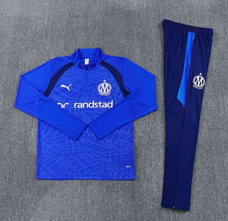 AAA(Thailand) Marseilles 26/27 Blue Soccer Tracksuit AAA(Thailand) Marseilles 26/27 Blue Soccer Tracksuit