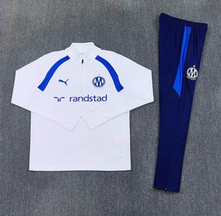AAA(Thailand) Marseilles 26/27 White Soccer Tracksuit AAA(Thailand) Marseilles 26/27 White Soccer Tracksuit