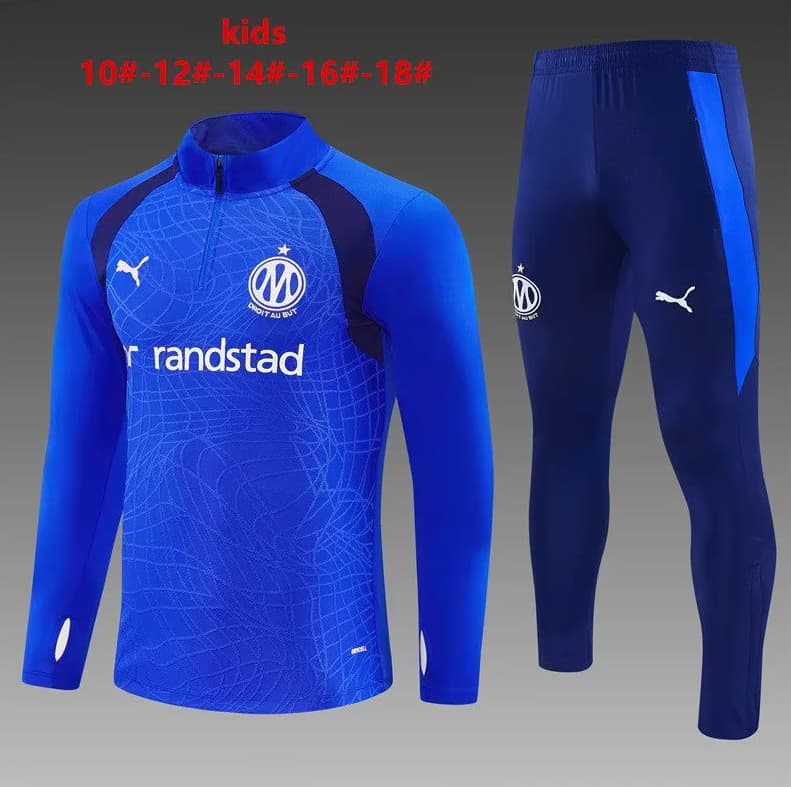 Marseilles 26/27 Kids Blue Soccer Tracksuit Marseilles 26/27 Kids Blue Soccer Tracksuit