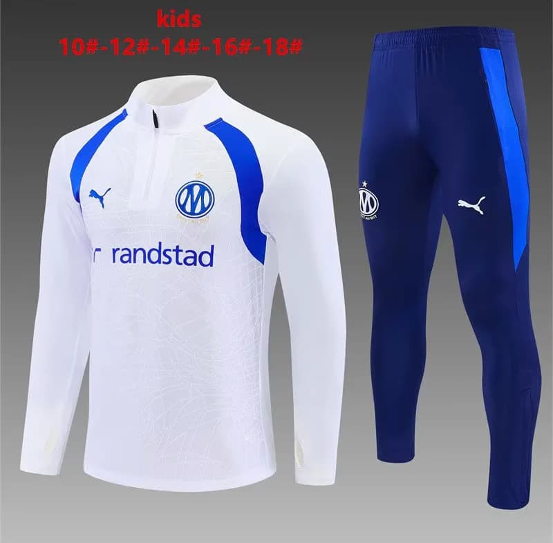 Marseilles 26/27 Kids White Soccer Tracksuit Marseilles 26/27 Kids White Soccer Tracksuit