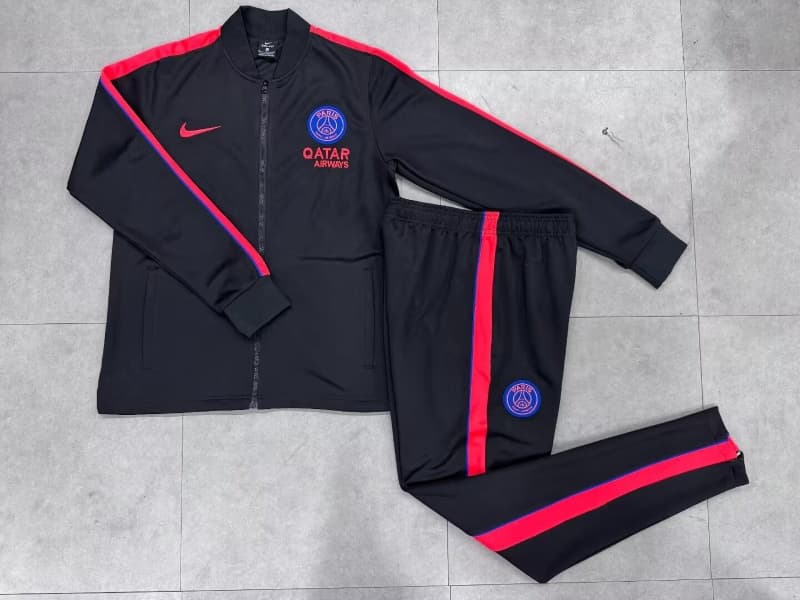 AAA(Thailand) Paris St Germain 26/27 Black Soccer Tracksuit 03