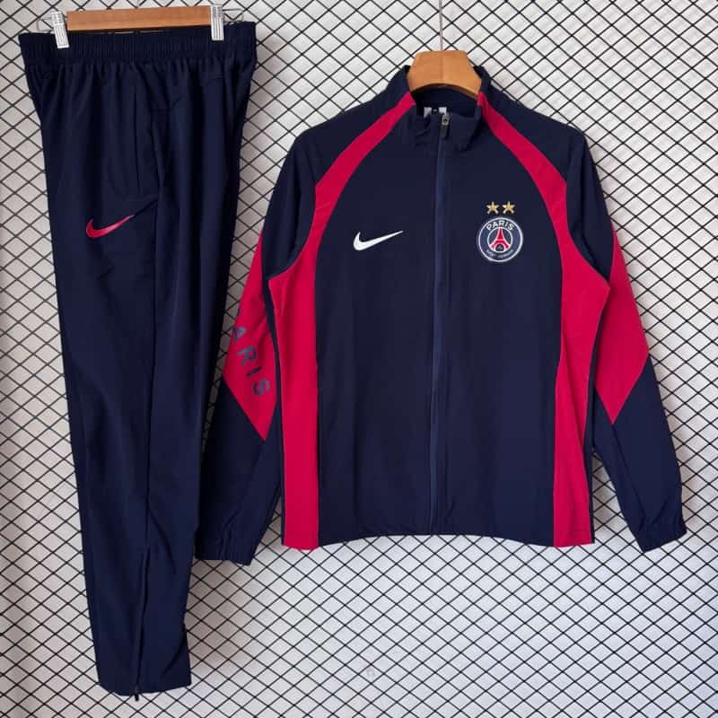AAA(Thailand) Paris St Germain 26/27 Dark Blue Soccer Windbreaker Tracksuit