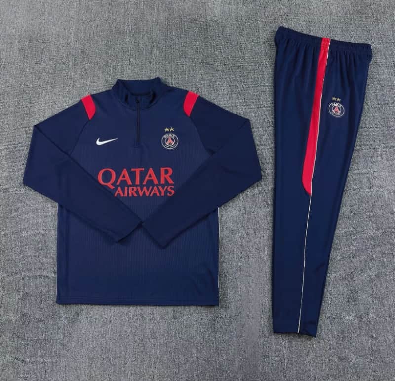 AAA(Thailand) Paris St Germain 26/27 Dark Blue Soccer Tracksuit 02