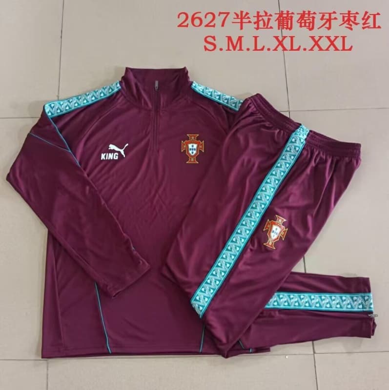 AAA(Thailand) Portugal 2026 Red Soccer Tracksuit 03 AAA(Thailand) Portugal 2026 Red Soccer Tracksuit 03