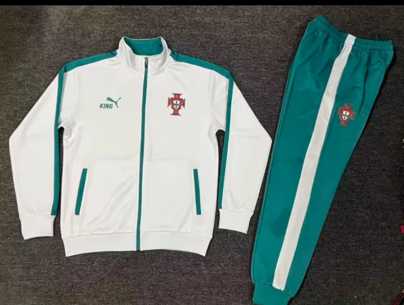 AAA(Thailand) Portugal 2026 White Soccer Tracksuit 02 AAA(Thailand) Portugal 2026 White Soccer Tracksuit 02