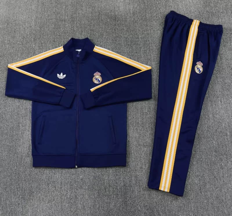 AAA(Thailand) Real Madrid 26/27 Dark Blue Soccer Tracksuit