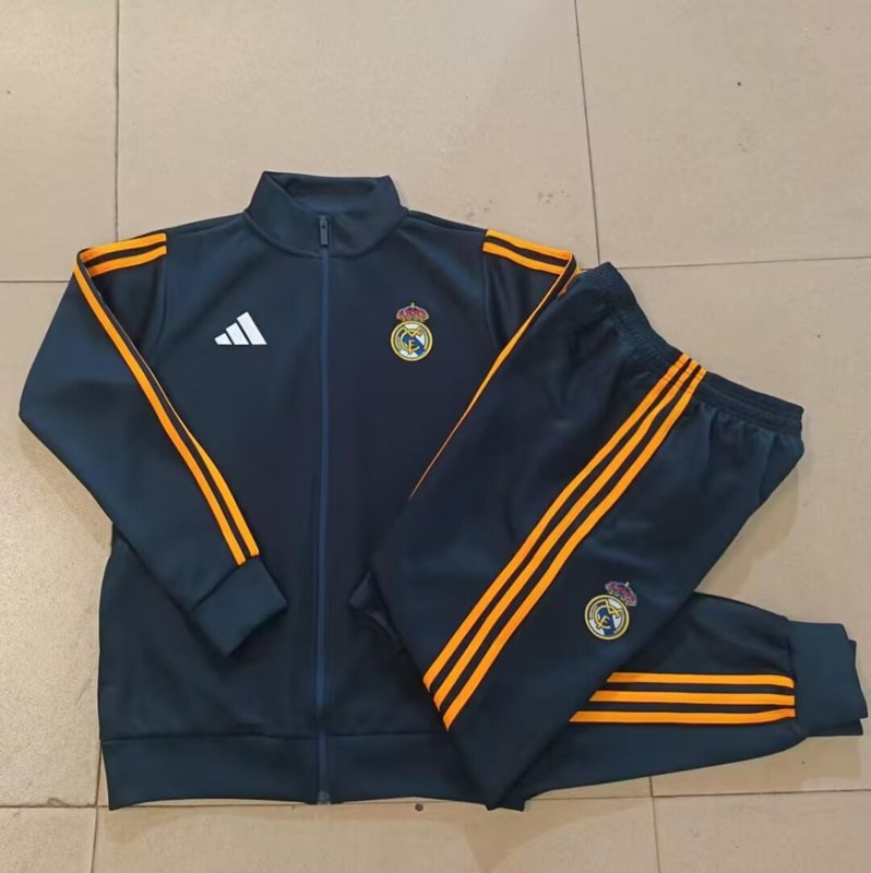 AAA(Thailand) Real Madrid 26/27 Dark Blue Soccer Tracksuit 04