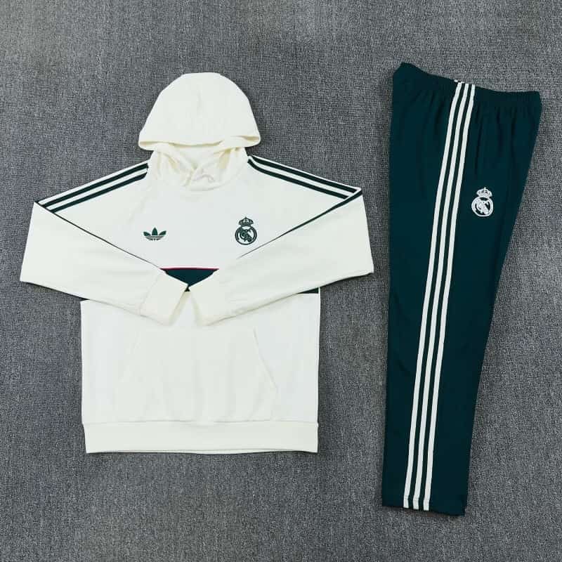 AAA(Thailand) Real Madrid 26/27 White Soccer Tracksuit 09