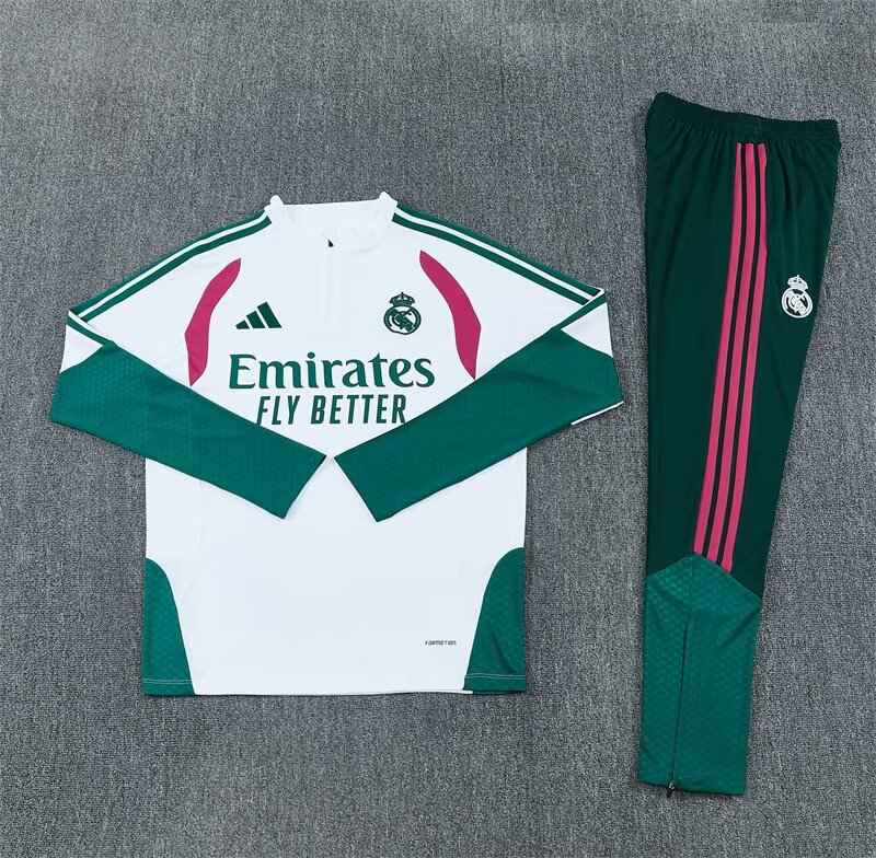 AAA(Thailand) Real Madrid 26/27 White Soccer Tracksuit 11