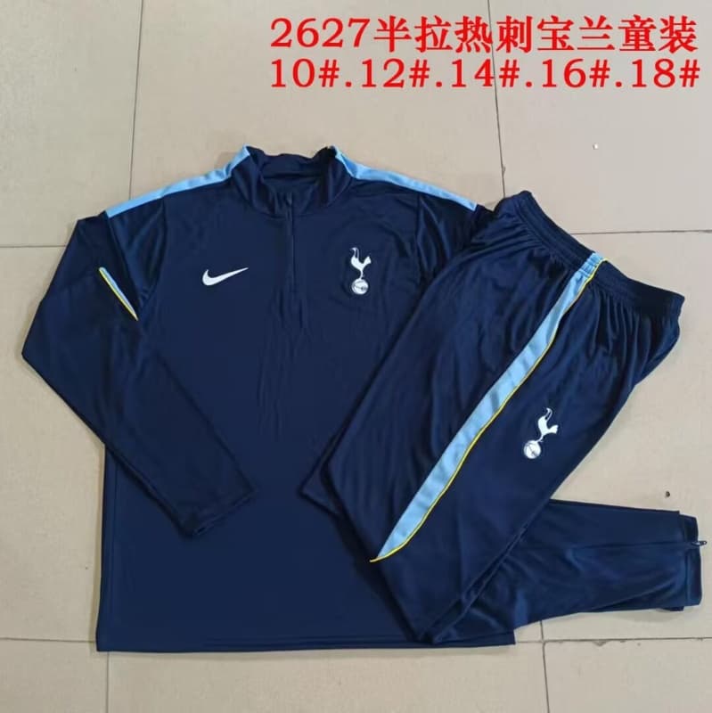 Tottenham Hotspur 26/27 Kids Dark Blue Soccer Tracksuit