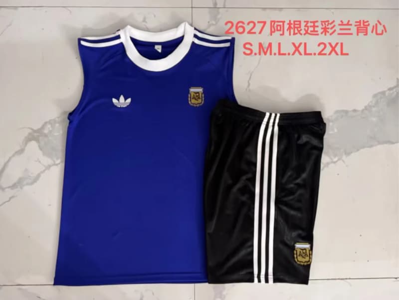 AAA(Thailand) Argentina 2026 Blue Soccer Training Sets 02