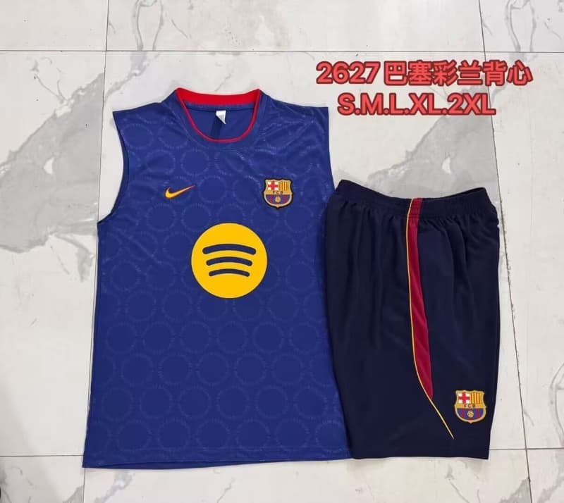AAA(Thailand) Barcelona 26/27 Blue Soccer Training Sets 02