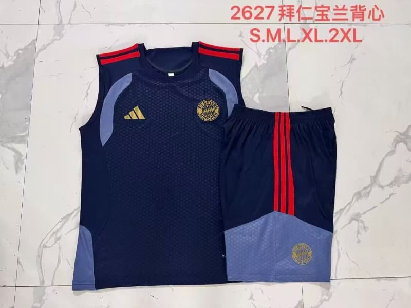 AAA(Thailand) Bayern Munich 26/27 Dark Blue Soccer Training Sets 02