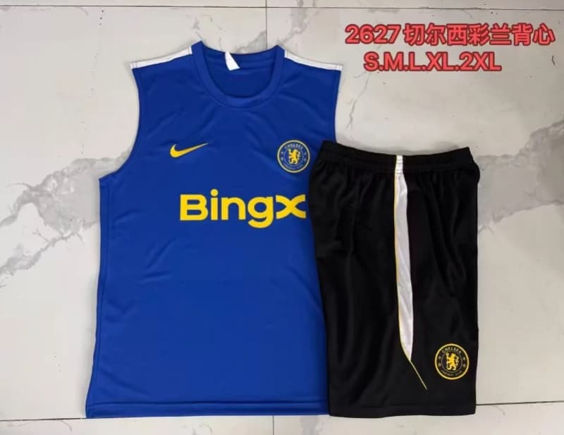 AAA(Thailand) Chelsea 26/27 Blue Soccer Training Sets 02
