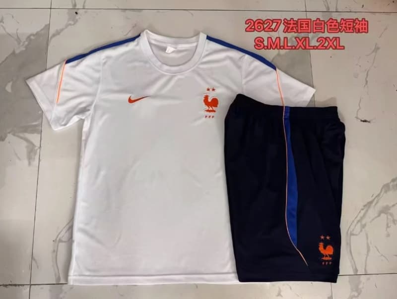 AAA(Thailand) France 2026 White Soccer Training Sets 02 AAA(Thailand) France 2026 White Soccer Training Sets 02