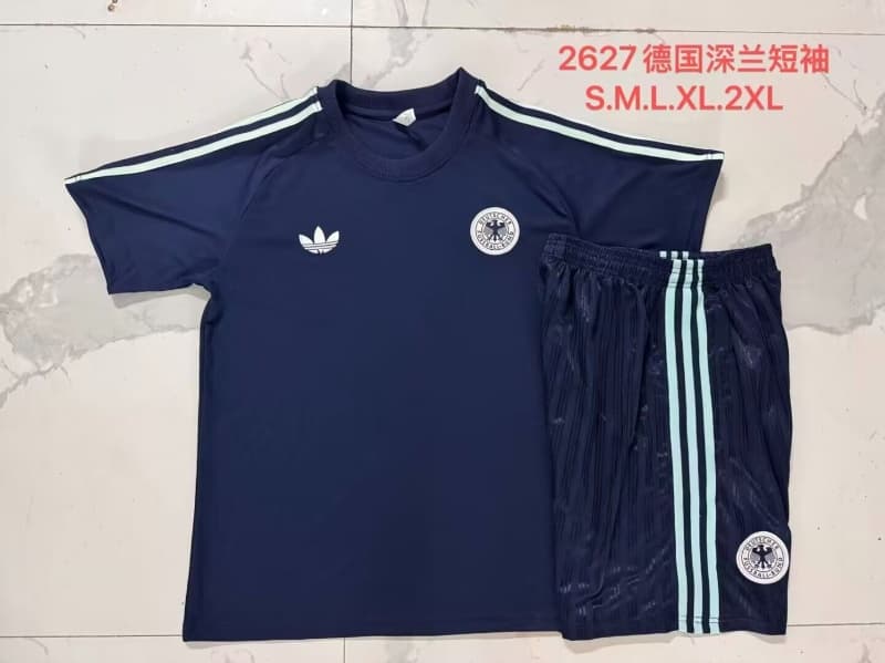 AAA(Thailand) Germany 2026 Dark Blue Soccer Training Sets 02
