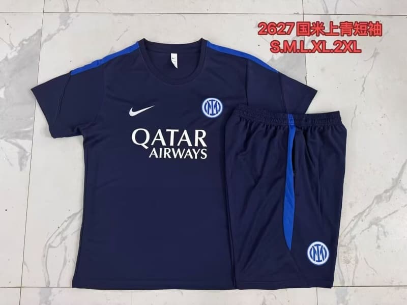 AAA(Thailand) Inter Milan 26/27 Dark Blue Soccer Training Sets AAA(Thailand) Inter Milan 26/27 Dark Blue Soccer Training Sets