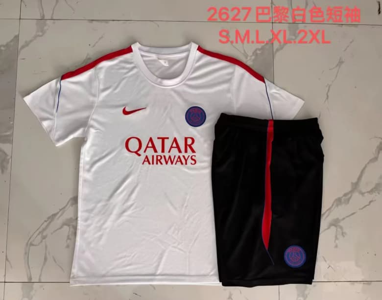 AAA(Thailand) Paris St German 26/27 White Soccer Training Sets 03