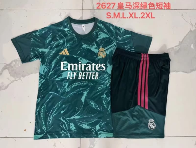 AAA(Thailand) Real Madrid 26/27 Green Soccer Training Sets 02