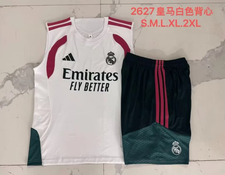 AAA(Thailand) Real Madrid 26/27 White Soccer Training Sets