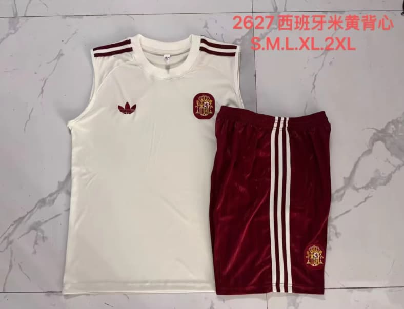 AAA(Thailand) Spain 2026 Light Yellow Soccer Training Sets