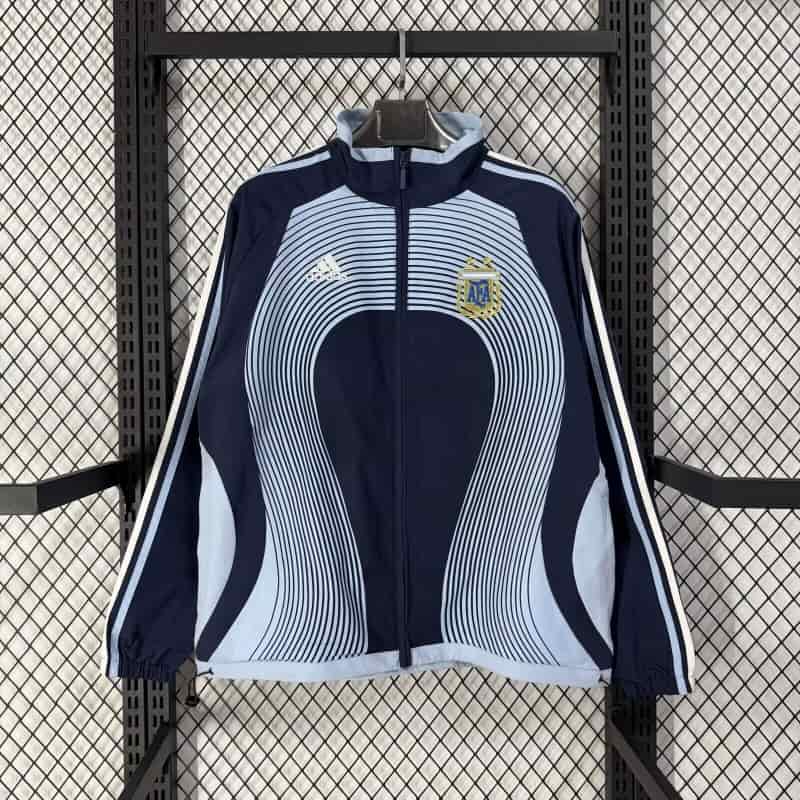 AAA(Thailand) Argentina 2026 Dark Blue Soccer Windbreaker 02 AAA(Thailand) Argentina 2026 Dark Blue Soccer Windbreaker 02