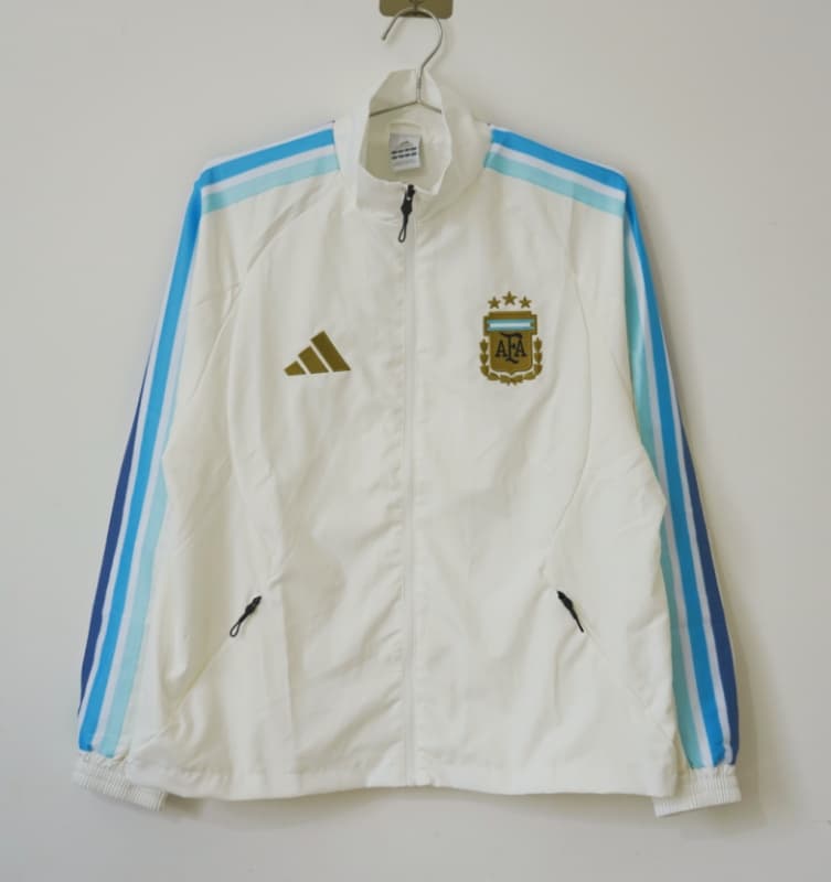 AAA(Thailand) Argentina 2026 White Soccer Windbreaker 02