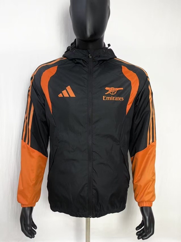 AAA(Thailand) Arsenal 26/27 Black Soccer Windbreaker