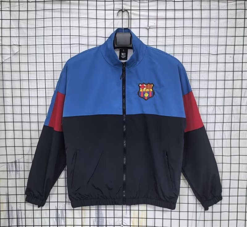 AAA(Thailand) Barcelona 1899 Dark Blue Soccer Windbreaker