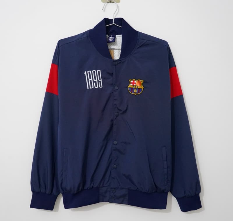 AAA(Thailand) Barcelona 1899 Dark Blue Soccer Windbreaker 02