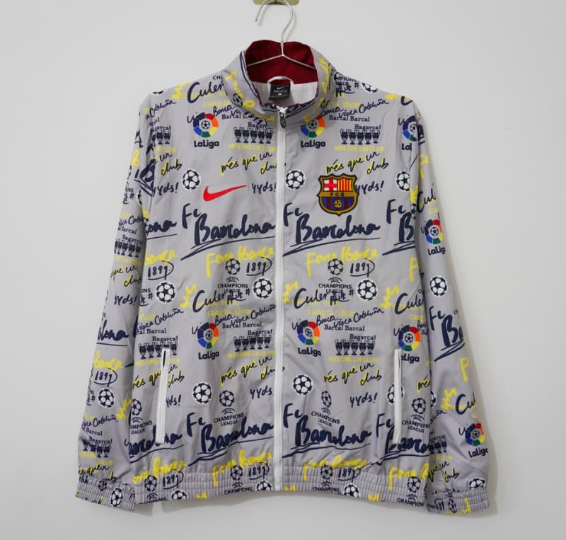 AAA(Thailand) Barcelona 26/27 Grey Soccer Windbreaker