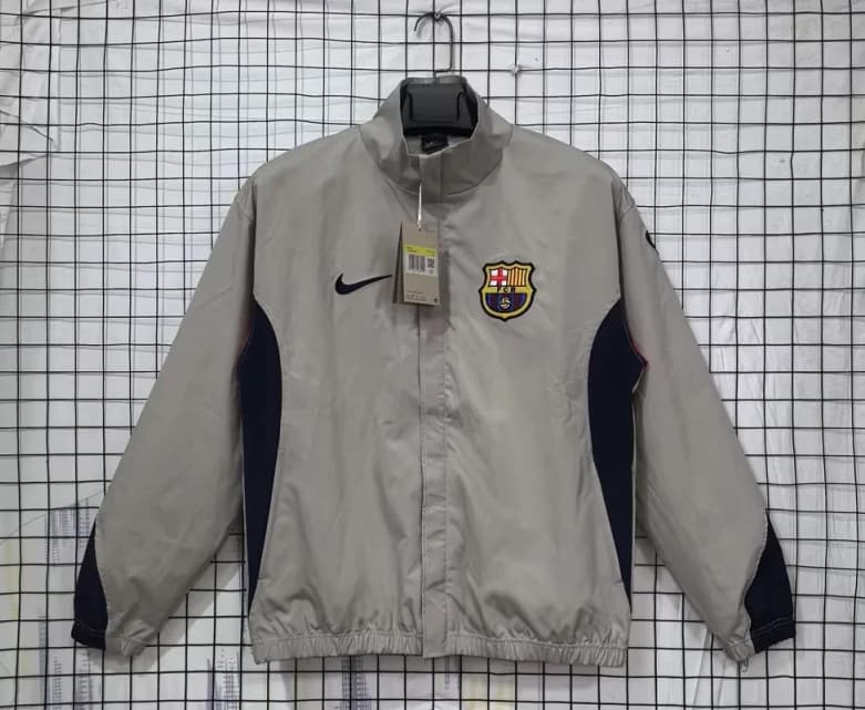 AAA(Thailand) Barcelona 26/27 Grey Soccer Windbreaker 02 AAA(Thailand) Barcelona 26/27 Grey Soccer Windbreaker 02