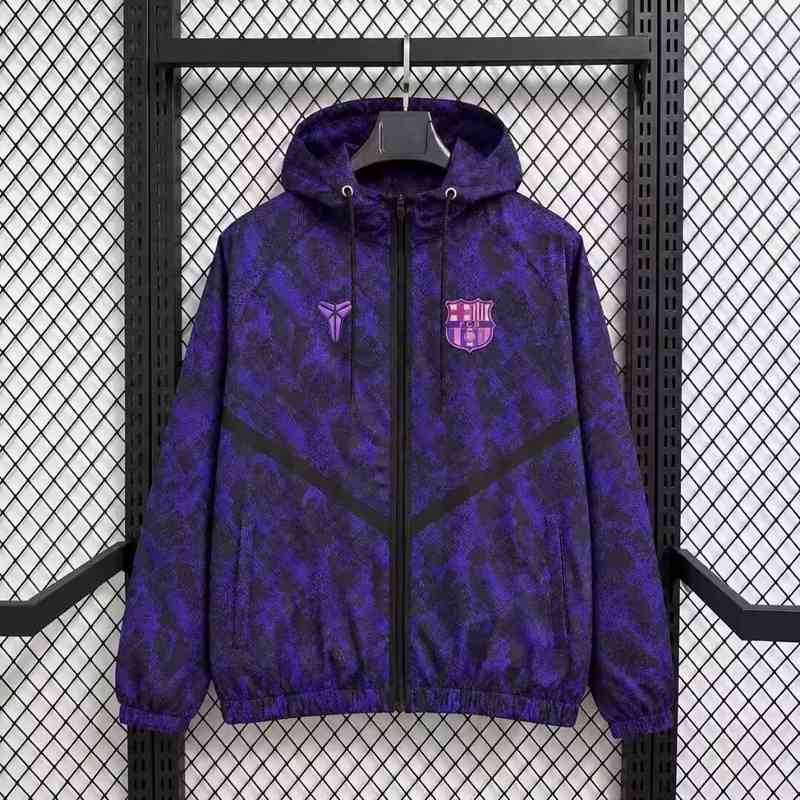 AAA(Thailand) Barcelona 26/27 Purple Soccer Windbreaker