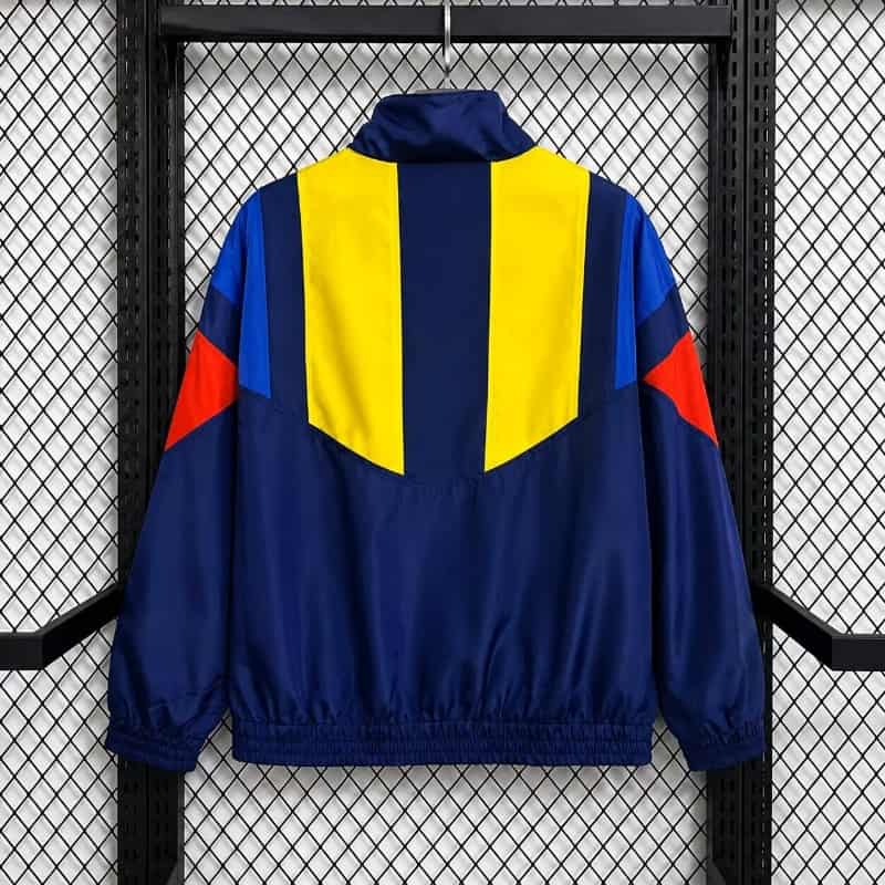 AAA(Thailand) Colombia 2026 Dark Blue Soccer Windbreaker 04