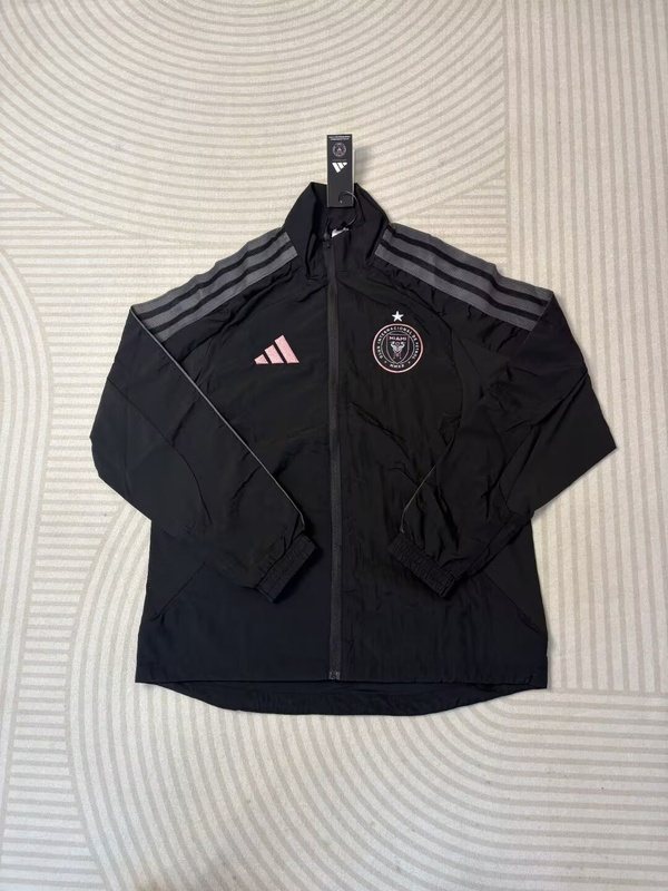 AAA(Thailand) Inter Miami 2026 Black Soccer Windbreaker