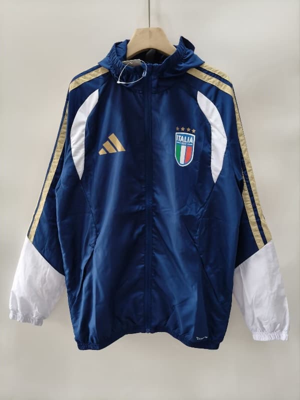 AAA(Thailand) Italy 2026 Blue Soccer Windbreaker AAA(Thailand) Italy 2026 Blue Soccer Windbreaker