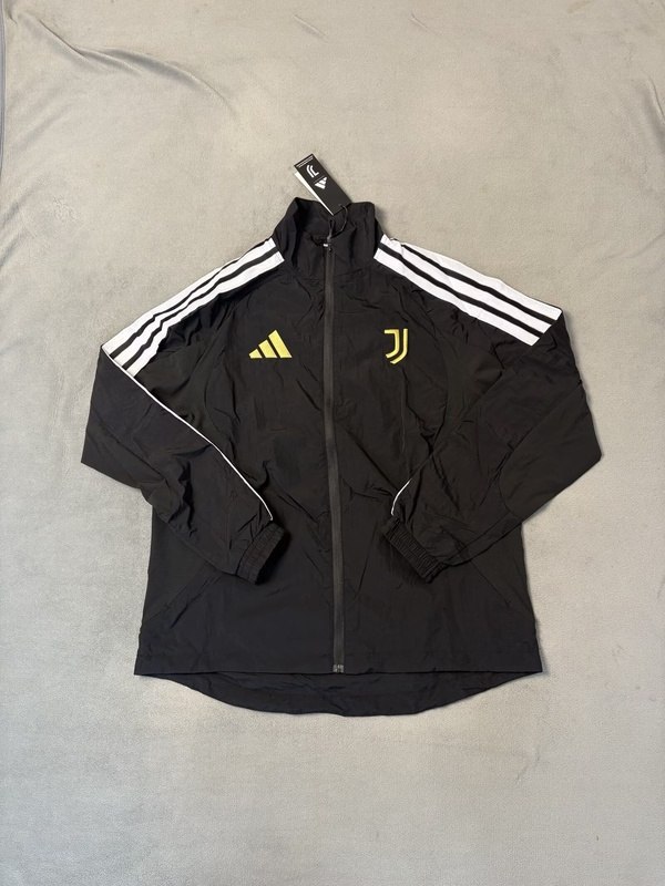 AAA(Thailand) Juventus 26/27 Black Soccer Windbreaker AAA(Thailand) Juventus 26/27 Black Soccer Windbreaker