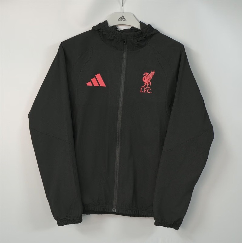 AAA(Thailand) Liverpool 26/27 Black Soccer Windbreaker AAA(Thailand) Liverpool 26/27 Black Soccer Windbreaker