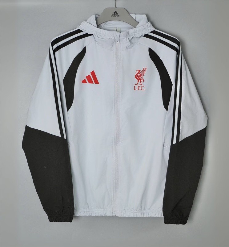 AAA(Thailand) Liverpool 26/27 White Soccer Windbreaker AAA(Thailand) Liverpool 26/27 White Soccer Windbreaker