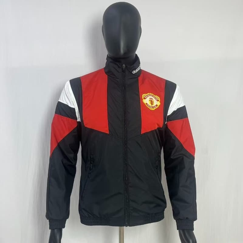 AAA(Thailand) Manchester United 26/27 Black Soccer Windbreaker 04