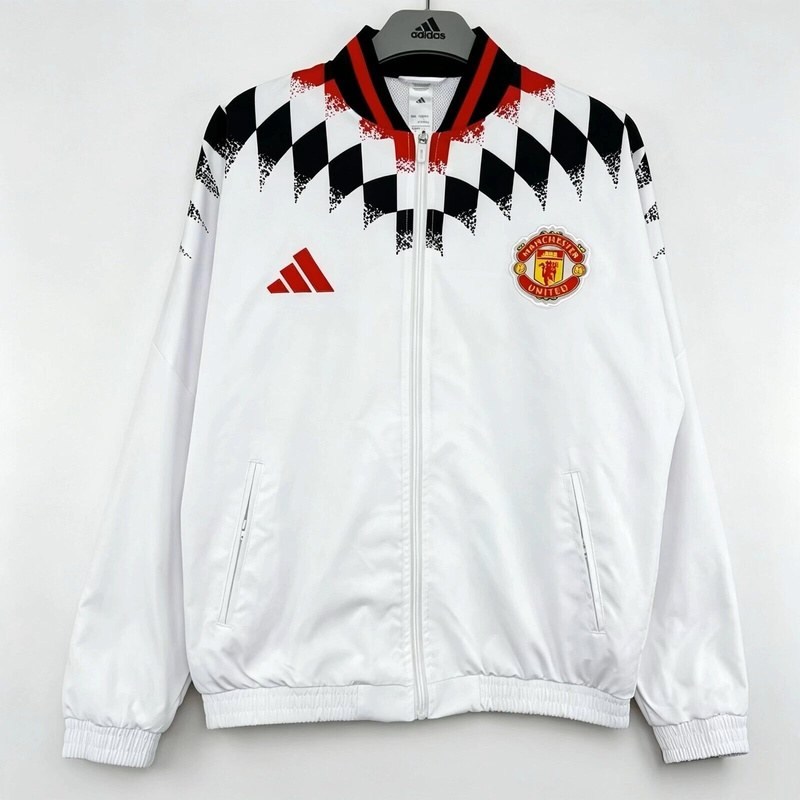AAA(Thailand) Manchester United 26/27 White Soccer Windbreaker