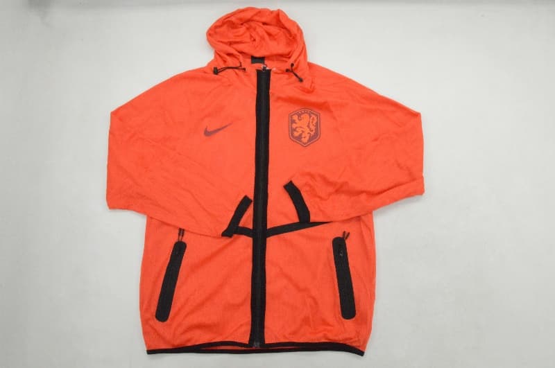 AAA(Thailand) Netherlands 2026 Orange Soccer Windbreaker