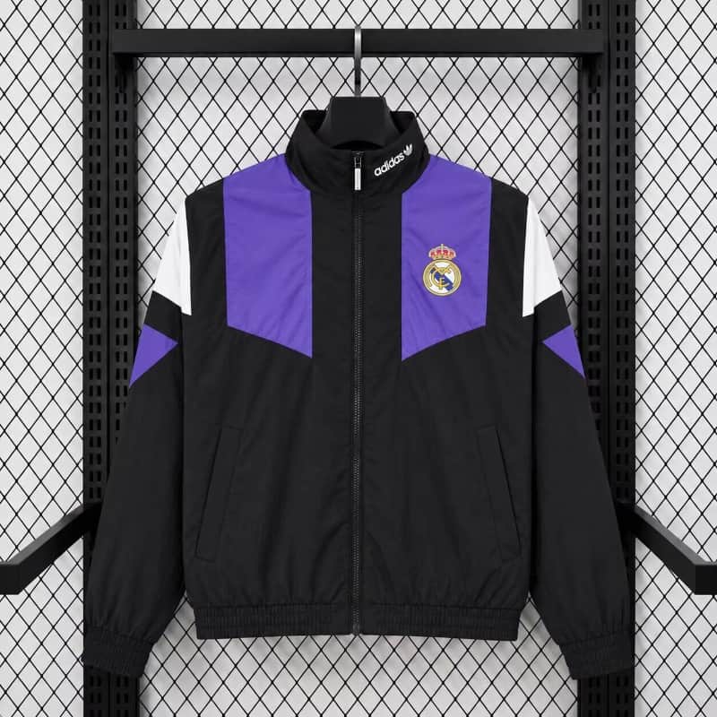 AAA(Thailand) Real Madrid 26/27 Black Soccer Windbreaker AAA(Thailand) Real Madrid 26/27 Black Soccer Windbreaker