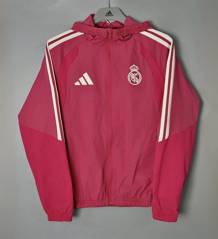 AAA(Thailand) Real Madrid 26/27 Pink Soccer Windbreaker