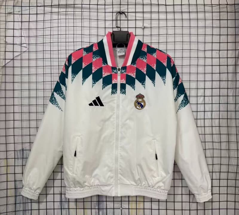 AAA(Thailand) Real Madrid 26/27 White Soccer Windbreaker