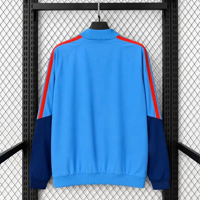AAA(Thailand) Spain 2026 Blue Soccer Windbreaker 02